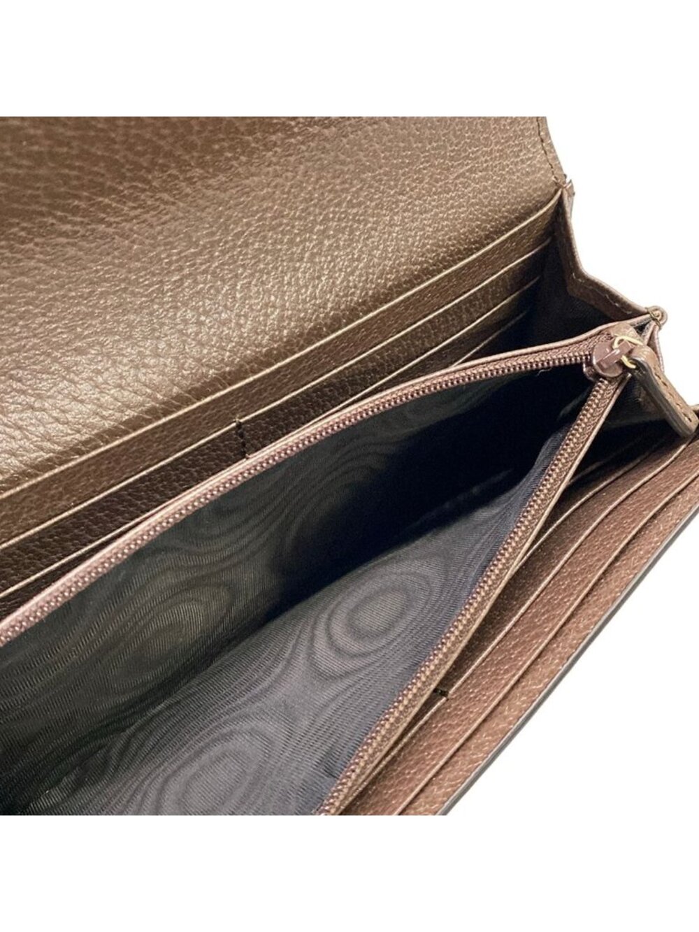 Gucci Wallet Ophidia Continental Dark Brown Red Green Sherry Line - Picture 5 of 11